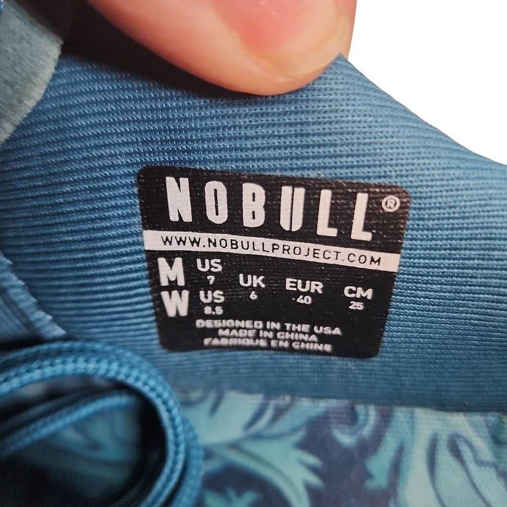 NOBULL Floral Trainers Unisex Sneakers Women's Size 8.5 Men's Size 7 Blue Green - Picture 4 of 12